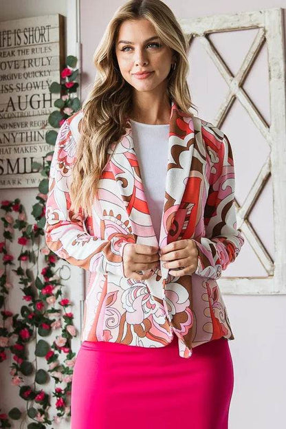 Heimish Full Size Shawl Floral Open Blazers Plus Size - Shop Style & More | Fresh Looks, Everyday Deals & Free Shipping
