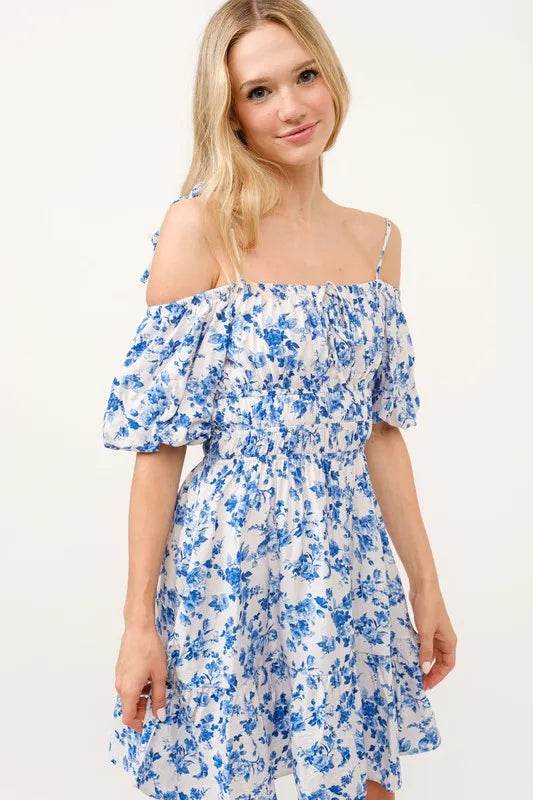 And The Why Off Shoulder Bubble Sleeve Dress - Shop Style & More | Fresh Looks, Everyday Deals & Free Shipping