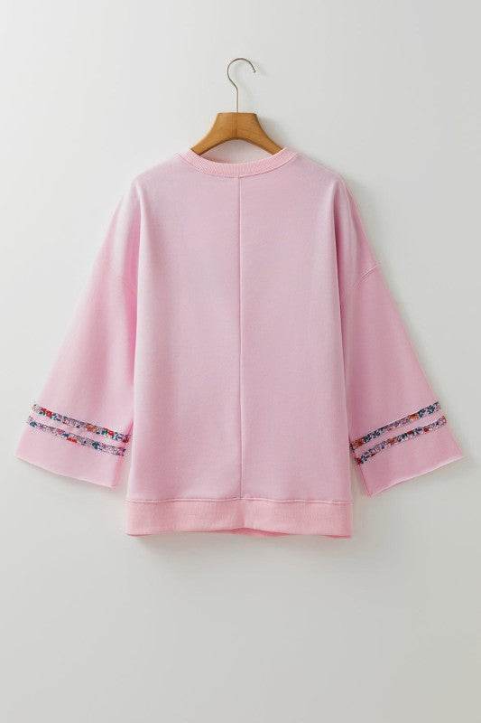 Peace Drop Shoulder Wide Sleeve Casual Top - Shop Style & More | Fresh Looks, Everyday Deals & Free Shipping