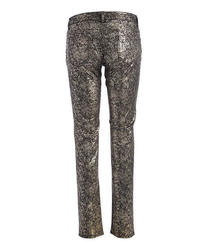 Low Rise Metallic Print Skinny jeans Pants - Shop Style & More | Fresh Looks, Everyday Deals & Free Shipping