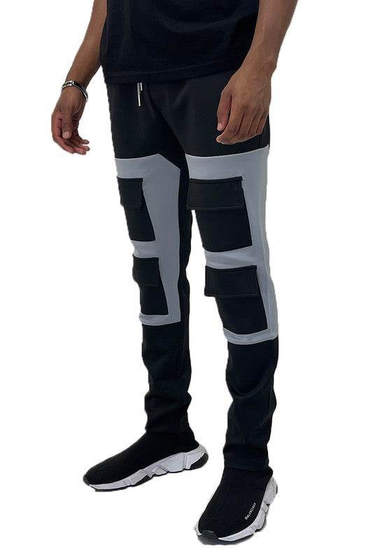 SQUARE BLOCK TRACK PANTS - GREY - Shop Style & More | Fresh Looks, Everyday Deals & Free Shipping