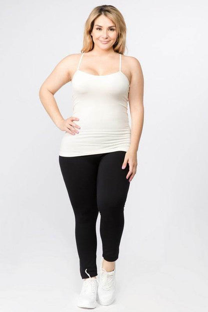 Seamless Long Spaghetti Strap Long Camisole Top - Shop Style & More | Fresh Looks, Everyday Deals & Free Shipping