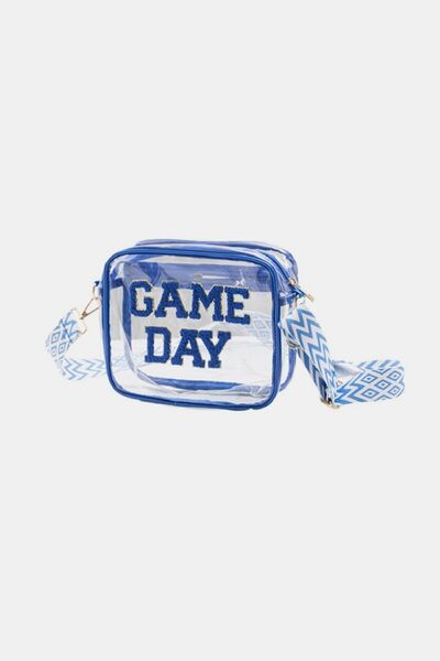 Zenana GAME DAY Stadium Approved Transparent Crossbody Bag Blue One Size Bags