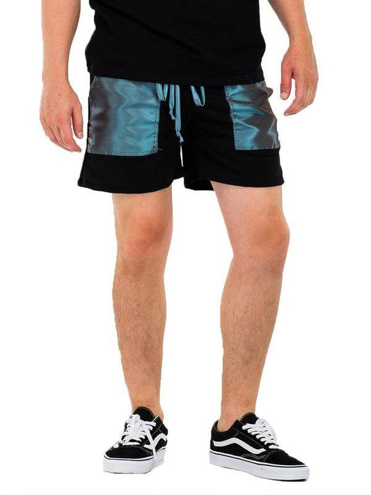 Peacock Iridescent Above the Knee Shorts - Shop Style & More | Fresh Looks, Everyday Deals & Free Shipping
