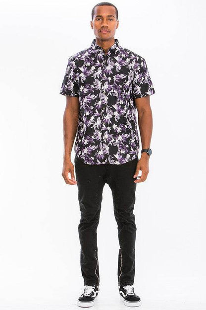 Weiv Mens Print Hawaiian Button Down Shirt WS7015 - Shop Style & More | Fresh Looks, Everyday Deals & Free Shipping