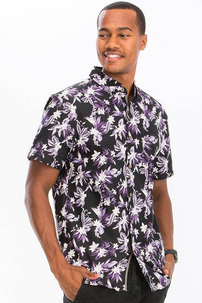 Weiv Mens Print Hawaiian Button Down Shirt - Shop Style & More | Fresh Looks, Everyday Deals & Free Shipping