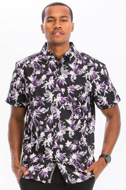 Weiv Mens Print Hawaiian Button Down Shirt - Shop Style & More | Fresh Looks, Everyday Deals & Free Shipping
