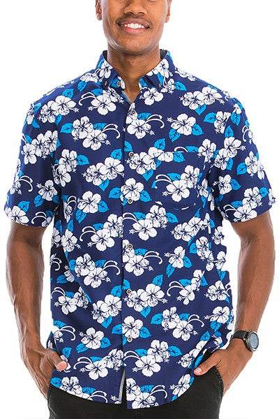 WS7007N Weiv Mens Print Hawaiian Button Down Shirt - Shop Style & More | Fresh Looks, Everyday Deals & Free Shipping