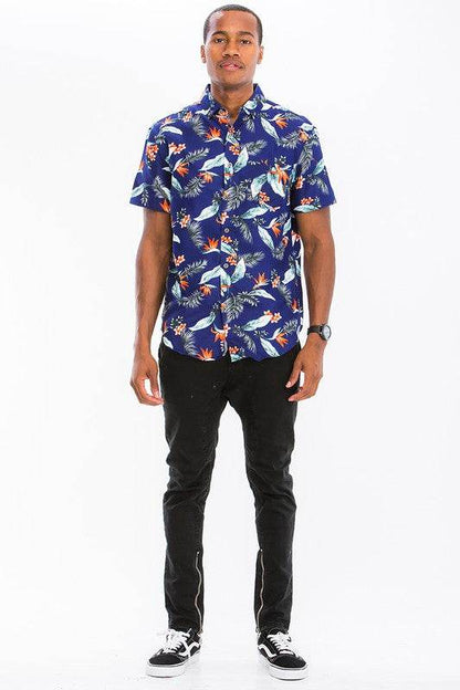 Hawaiian Print Button Down Shirt - Shop Style & More | Fresh Looks, Everyday Deals & Free Shipping