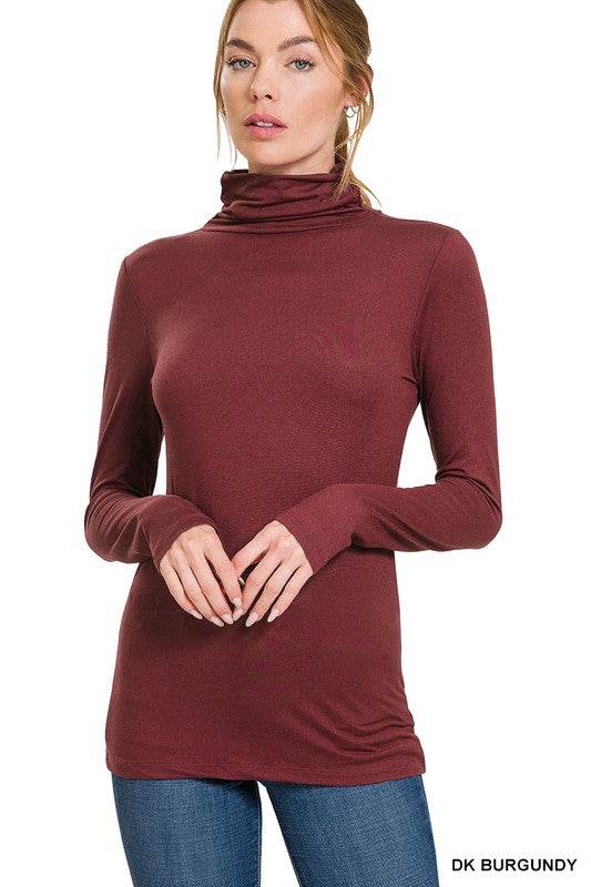 Premium Microfiber Mock Neck Top - Shop Style & More | Fresh Looks, Everyday Deals & Free Shipping