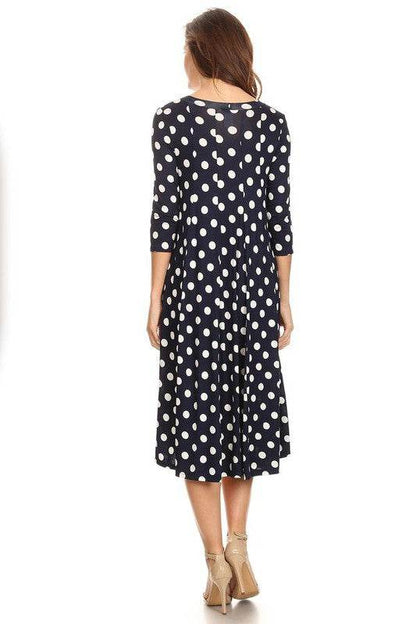 Paneled polka dot a-line midi dress - Shop Style & More | Fresh Looks, Everyday Deals & Free Shipping