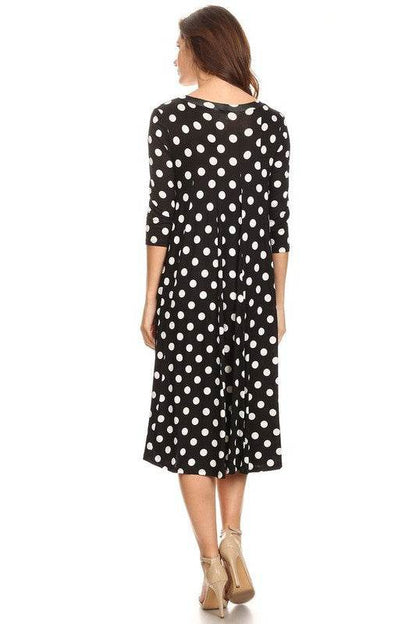 Paneled polka dot a-line midi dress - Shop Style & More | Fresh Looks, Everyday Deals & Free Shipping