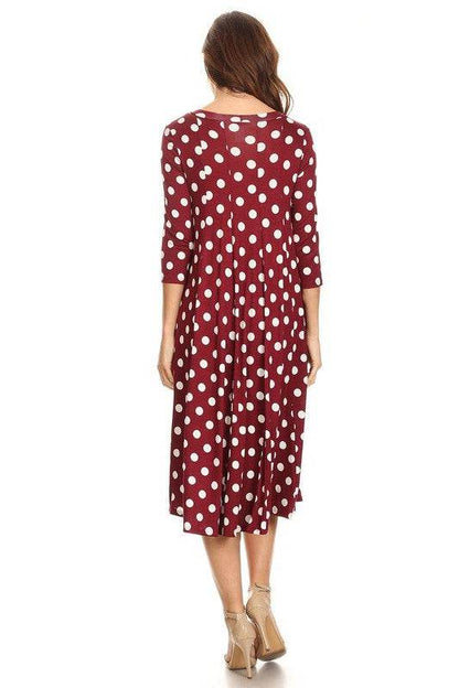 Paneled polka dot a-line midi dress - Shop Style & More | Fresh Looks, Everyday Deals & Free Shipping