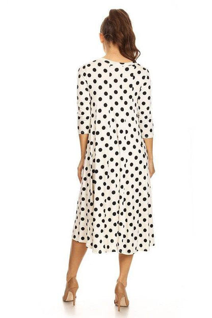 Paneled polka dot a-line midi dress - Shop Style & More | Fresh Looks, Everyday Deals & Free Shipping