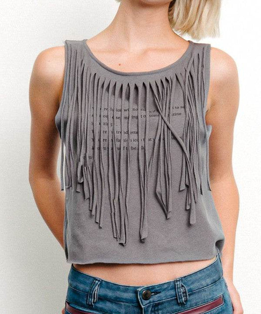 PRE WASHED Recycled Cotton Fringe Graphic T - Shop Style & More | Fresh Looks, Everyday Deals & Free Shipping
