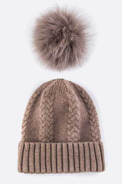 EMMEZ Raccoon Fur PomPom Cashmere Beanie - Shop Style & More | Fresh Looks, Everyday Deals & Free Shipping