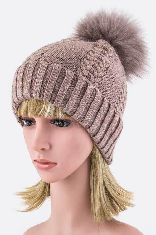 EMMEZ Raccoon Fur PomPom Cashmere Beanie - Shop Style & More | Fresh Looks, Everyday Deals & Free Shipping