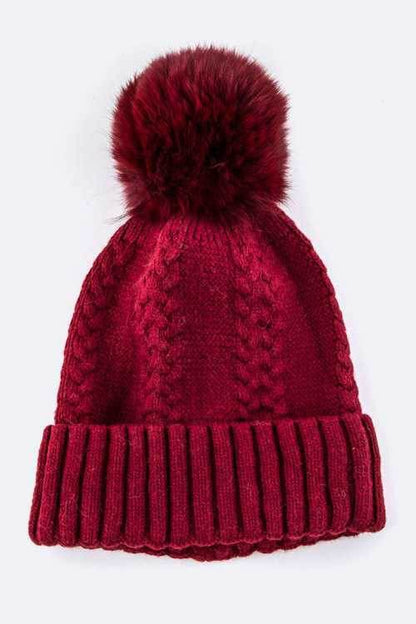 EMMEZ Raccoon Fur PomPom Cashmere Beanie - Shop Style & More | Fresh Looks, Everyday Deals & Free Shipping