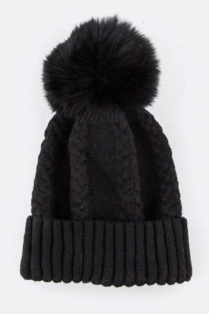 EMMEZ Raccoon Fur PomPom Cashmere Beanie - Shop Style & More | Fresh Looks, Everyday Deals & Free Shipping
