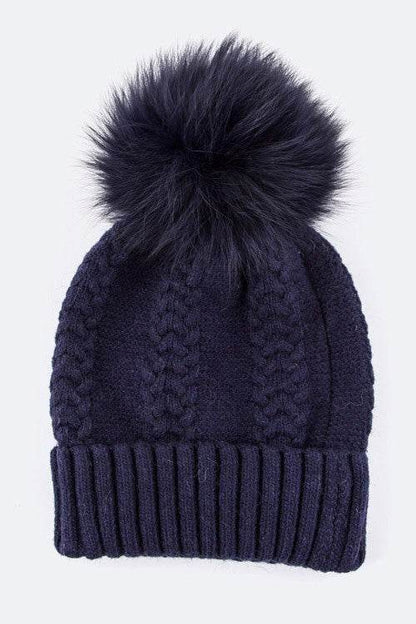 EMMEZ Raccoon Fur PomPom Cashmere Beanie - Shop Style & More | Fresh Looks, Everyday Deals & Free Shipping
