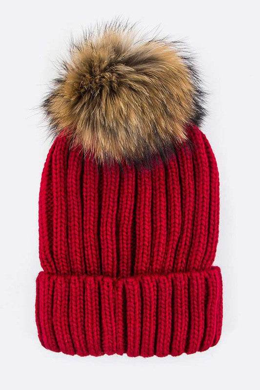 Raccoon Fur PomPom Beanie - Shop Style & More | Fresh Looks, Everyday Deals & Free Shipping