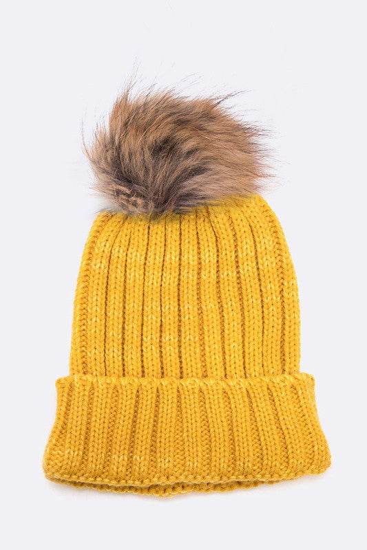 Raccoon Fur PomPom Beanie - Shop Style & More | Fresh Looks, Everyday Deals & Free Shipping