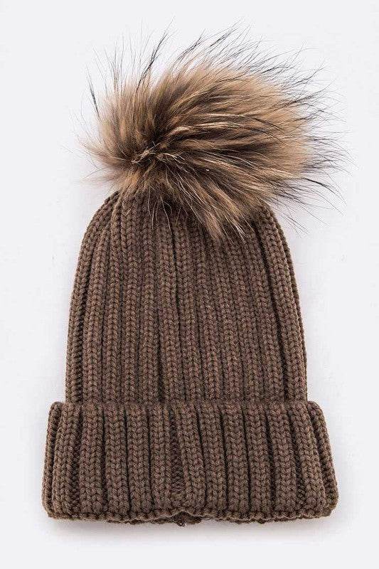 Raccoon Fur PomPom Beanie - Shop Style & More | Fresh Looks, Everyday Deals & Free Shipping