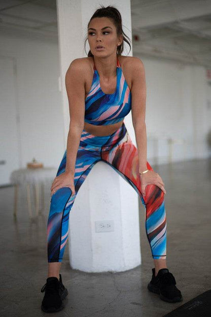 High Rise Watercolor Activewear Leggings - Shop Style & More | Fresh Looks, Everyday Deals & Free Shipping
