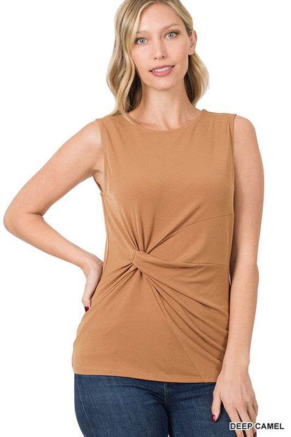 ITY Knot-Front Sleeveless Top - Shop Style & More | Fresh Looks, Everyday Deals & Free Shipping