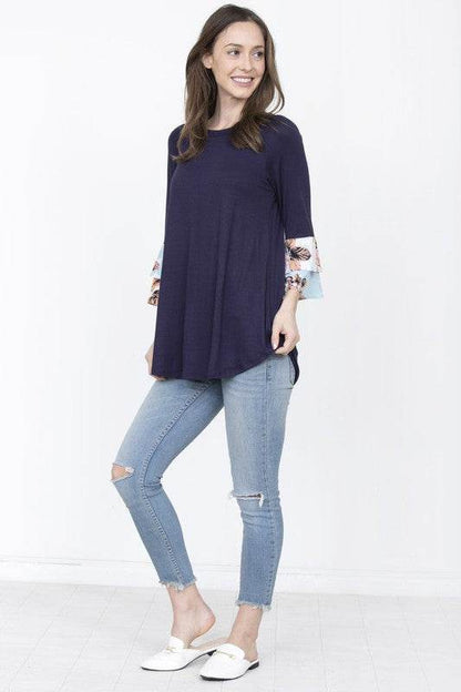 Floral Double Ruffle Tunic - Shop Style & More | Fresh Looks, Everyday Deals & Free Shipping
