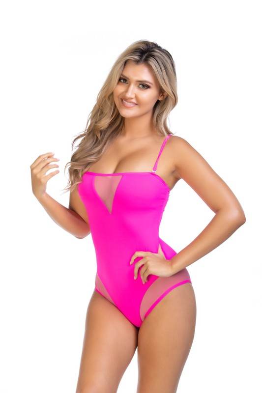 MESH NEON PINK ONE PIECE - Shop Style & More | Fresh Looks, Everyday Deals & Free Shipping