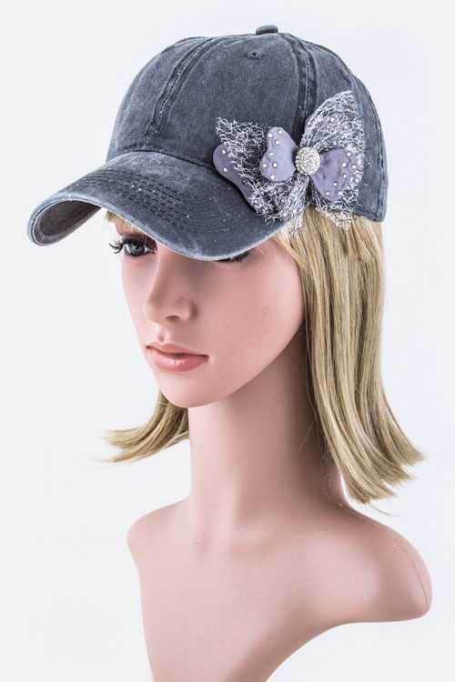 Crystal & Lurex Mesh Bow Fashion Cap - Shop Style & More | Fresh Looks, Everyday Deals & Free Shipping