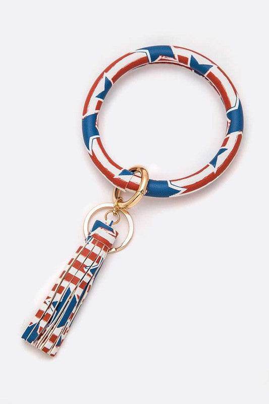 USA Printed Tassel Key Ring Bracelet - Shop Style & More | Fresh Looks, Everyday Deals & Free Shipping