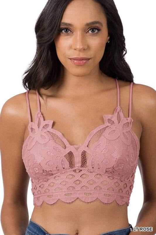 Crochet Lace Bralette with Bra Pads - Shop Style & More | Fresh Looks, Everyday Deals & Free Shipping