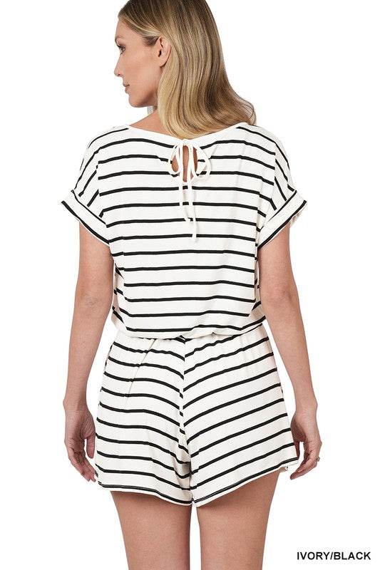 Stripe Romper with Pockets - Shop Style & More | Fresh Looks, Everyday Deals & Free Shipping