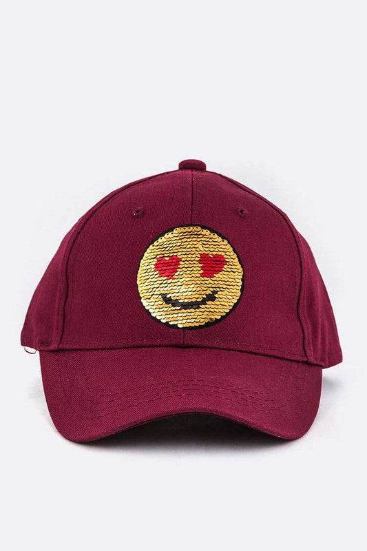 2 Tone Sequins Emoji Patch Cap - Shop Style & More | Fresh Looks, Everyday Deals & Free Shipping