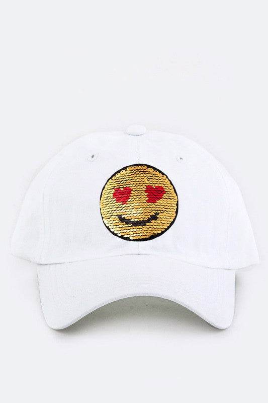 2 Tone Sequins Emoji Patch Cap - Shop Style & More | Fresh Looks, Everyday Deals & Free Shipping