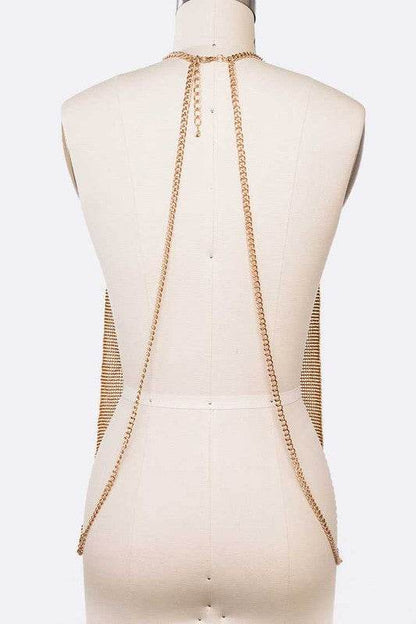 Mesh Metal Chain Mill Iconic Body Chain - Shop Style & More | Fresh Looks, Everyday Deals & Free Shipping