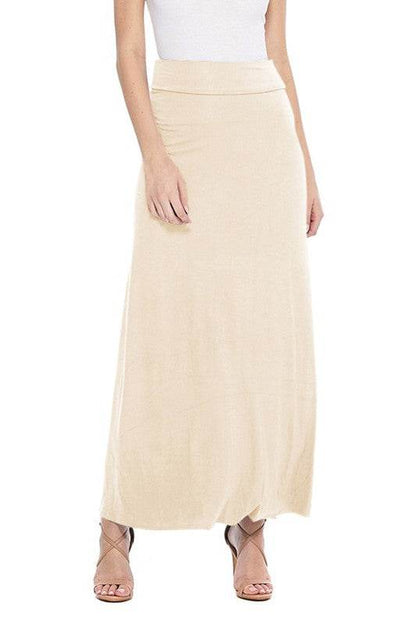Solid, high waisted maxi skirt - Shop Style & More | Fresh Looks, Everyday Deals & Free Shipping