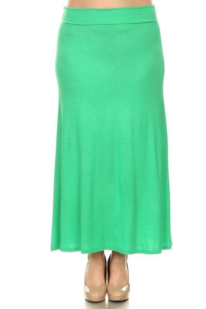 Plus size Solid high waisted a-line maxi skirt - Shop Style & More | Fresh Looks, Everyday Deals & Free Shipping
