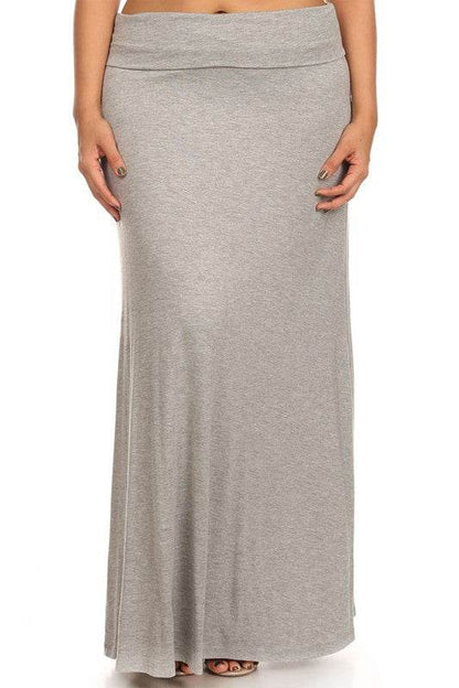 Plus size Solid high waisted a-line maxi skirt - Shop Style & More | Fresh Looks, Everyday Deals & Free Shipping