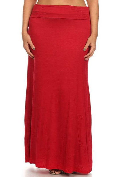 Plus size Solid high waisted a-line maxi skirt - Shop Style & More | Fresh Looks, Everyday Deals & Free Shipping
