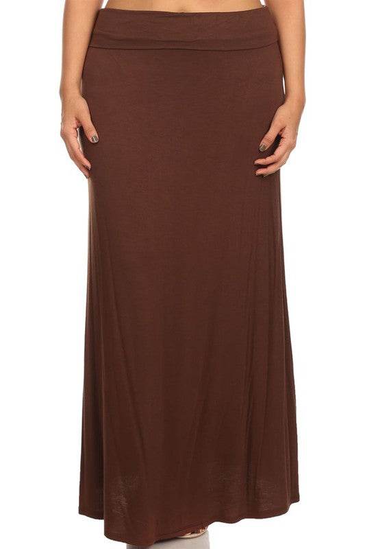 Plus size Solid high waisted a-line maxi skirt - Shop Style & More | Fresh Looks, Everyday Deals & Free Shipping