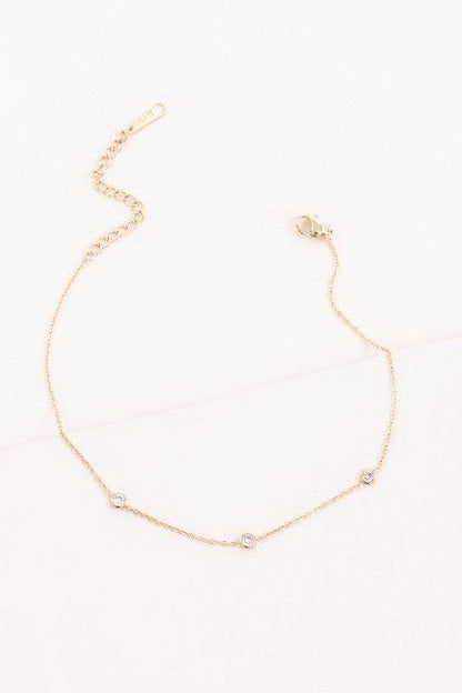 Minimal Circle Rhinestone Anklet - Shop Style & More | Fresh Looks, Everyday Deals & Free Shipping