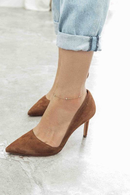 Minimal Circle Rhinestone Anklet - Shop Style & More | Fresh Looks, Everyday Deals & Free Shipping