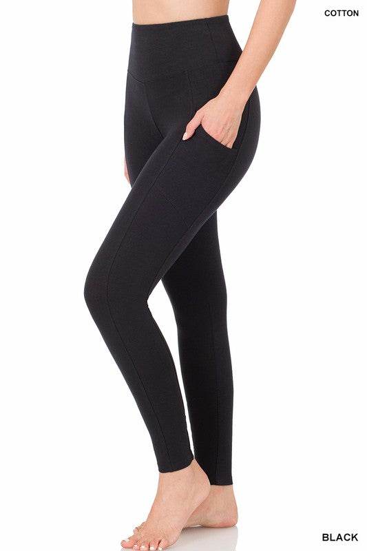 Better Cotton Wide Waistband Pocket Leggings - Shop Style & More | Fresh Looks, Everyday Deals & Free Shipping