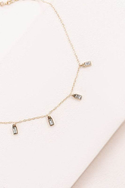 Minimal Rectangle Rhinestone Anklet - Shop Style & More | Fresh Looks, Everyday Deals & Free Shipping