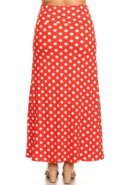 Plus size Polka dot maxi length skirt - Shop Style & More | Fresh Looks, Everyday Deals & Free Shipping