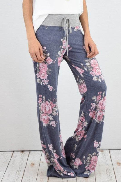 Drawstring Floral Wide Leg Pants - Shop Style & More | Fresh Looks, Everyday Deals & Free Shipping