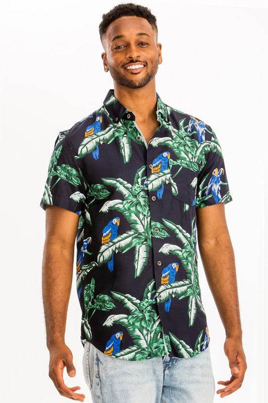 Hawaiian Print Button Down Shirt - Shop Style & More | Fresh Looks, Everyday Deals & Free Shipping